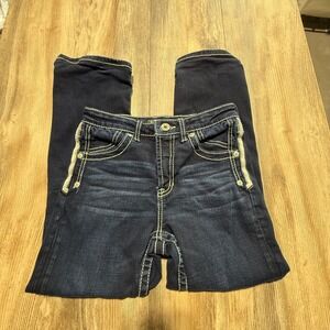 Kids Salvage Mayhem Straight Jr Jeans Dark Wash Denim Streetwear 16R